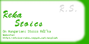 reka stoics business card